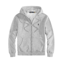 (S,Grey Sweatshirt)Men's Embroidered Polo Hoodie Set with Fleece Jacket and Cardigan