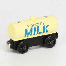 (milk) Thomas & Friends Wooden Railway Train Set with Spencer Handel Bertie Molly Model Trains Educational Toy for Children