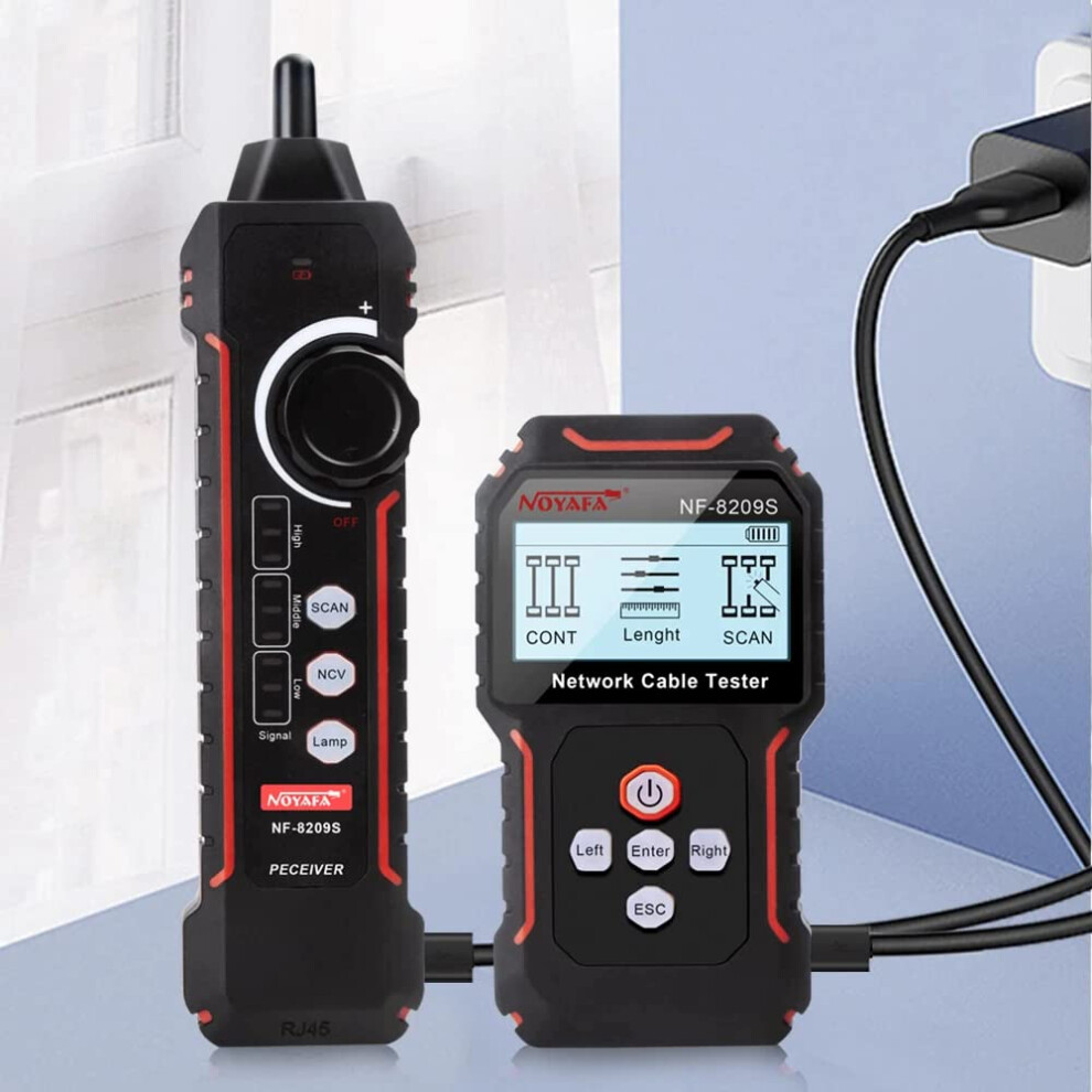 Network Cable Tester Wire Tracker Poe Current Length Cable Rj45 Cable Tracker (Nf8209s) 9412369530141