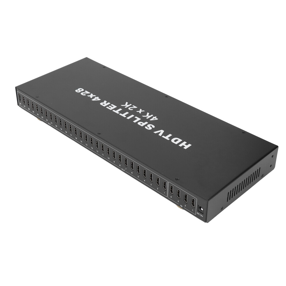 HDMI Splitter 4K 4x28 Out Aluminum Alloy Remote Control 15m