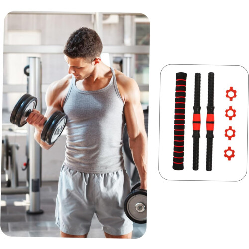 Dumbbell Bar with Thread Handle Stainless Steel 1