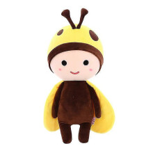 (30cm, yellow) Cartoon Ladybug Flower Small Seven Doll Plush Toy Cute Couple Seven Stars Ladybug Doll Birthday Gift