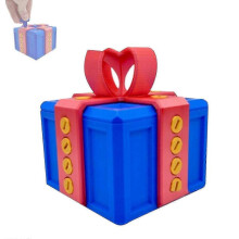 (Red)Annoying Gift Box With Screws Prank Screw Box Hilarious Money Card Container