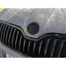 Black 90mm Emblem Badge 3m Adhesive Front Rear Bonnet Boot for Skoda Models G