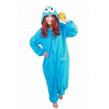 (M, blue) Adult Sesame Street Cookie Elmo Costume