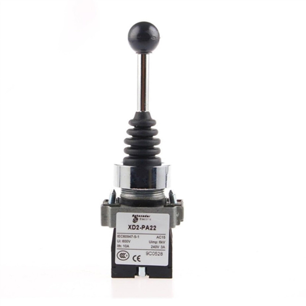 Monolever Switch Xd2pa22 Cr Ac 600V 10A Dpst 2No 3 Position Momentary Schwarz 9365049514323