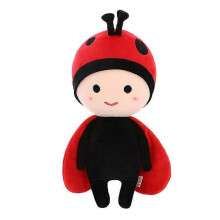 (50cm, red) Cartoon Ladybug Flower Small Seven Doll Plush Toy Cute Couple Seven Stars Ladybug Doll Birthday Gift
