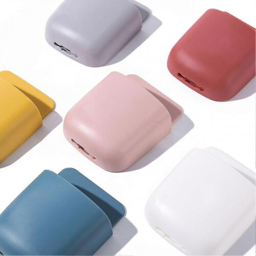 (Blue)Storage Box Eco-friendly Punch Free Plastic Wall Mounted Storage Rack For Home 1