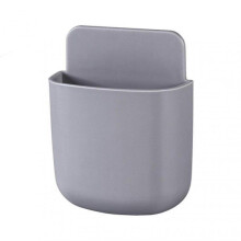 (Grey)Storage Box Eco-friendly Punch Free Plastic Wall Mounted Storage Rack For Home