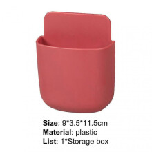 (White)Storage Box Eco-friendly Punch Free Plastic Wall Mounted Storage Rack For Home