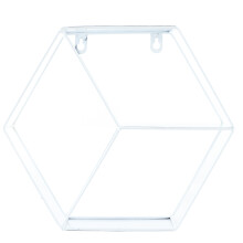 Exhibidores decorativos de pared, estantes flotantes hexagonales con hierro de primera calidad, espacio de almacenamiento elegante y útil para