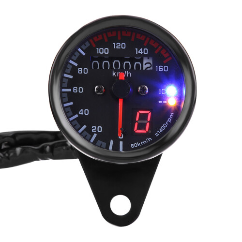 12V Μοτοσικλέτας Ταχύμετρο Οθόνη LED Universal Backlight Διπλή Οθόνη Οδόμετρου Ταχύμετρο 2