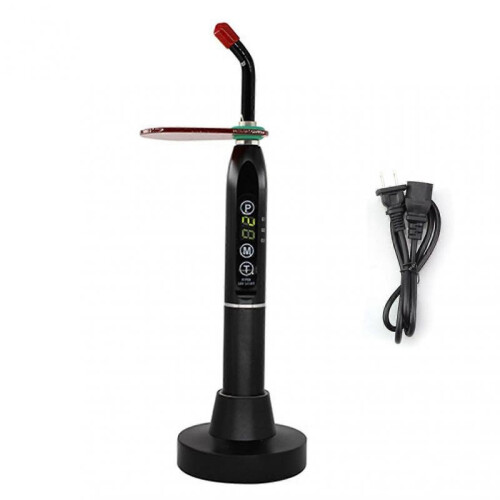 (US plug,Black)Dentals LED Curing Light Lamp Machine High Brightness Dentals Curing Lamp for Dentals Prosthesis