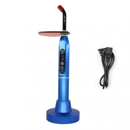(US plug,Blue)Dentals LED Curing Light Lamp Machine High Brightness Dentals Curing Lamp for Dentals Prosthesis