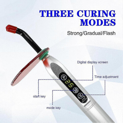(US plug,Pink)Dentals LED Curing Light Lamp Machine High Brightness Dentals Curing Lamp for Dentals Prosthesis 1