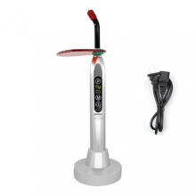 (US plug, Silver) Dentals LED Curing Light Lamp Machine High Brightness Dentals Curing Lamp for Dentals Prosthesis