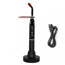 (EU plug, Black) Dentals LED Curing Light Lamp Machine High Brightness Dentals Curing Lamp for Dentals Prosthesis