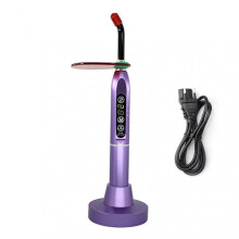 (EU plug, Purple) Dentals LED Curing Light Lamp Machine High Brightness Dentals Curing Lamp for Dentals Prosthesis