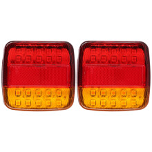 Kit luci LED per rimorchio con supporto magnetico, spina a 7 pin, sistema a 5 fili, impermeabile IP68, indicatori di direzione, luci di stop e freno,
