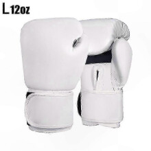 (White 12oz) Adult and Child Boxing Gloves for MMA Training 6oz 8oz 10oz 12oz Sizes