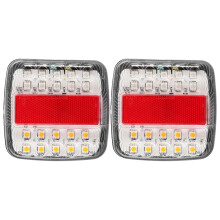 Kit luci LED per rimorchio con supporto magnetico, spina a 7 pin, sistema a 5 fili, impermeabile IP68, indicatori di direzione, luci di stop e freno,
