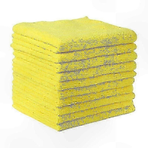 (5PC,yellow)Premium Microfiber Cloths, 20-Pack, Durable and Absorbent for Kitchen, Car, Home Cleaning Tasks