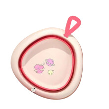 Cuenca portátil plegable para niños, 2L, Rosa, liviana, para viajar y acampar