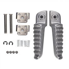 Pedana compatibile con Suzuki GSX R Set di staffe per pedana anteriore in lega di alluminio Adatto per Suzuki GSXR750 Costruzione resistente Moto