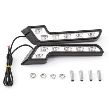 Superheldere LED-dagrijverlichting, L-vormige, waterdichte mistlamp voor auto's met duurzame aluminium constructie en verbeterde