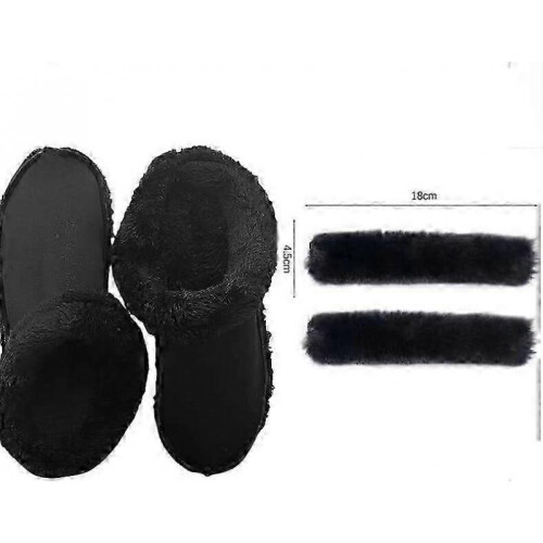 (46-47)For Crocs Replacement Insoles with Fluffy Fur Lining, Winter Clogs Short Plush Removable Liners with Lace Covers 1