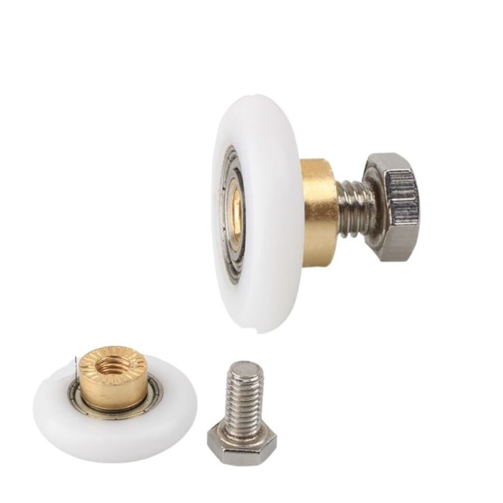 Shower Door Wheels, 8 Pieces Nylon Copper Roller Hanging Round (25Mm) 9412369533098