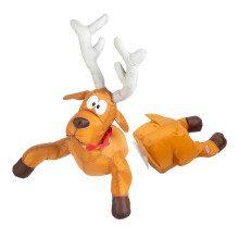 (B)Christmas Crashing Reindeer Animated Decoration - Festive Fun as Rudolph Smashes