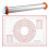 (With Red Mat)17' Adjustable Rolling Pin & Pastry Baking Mat Set, Stainless Steel Dough Roller with Guide & Scale Kitchen Baking Tool 1