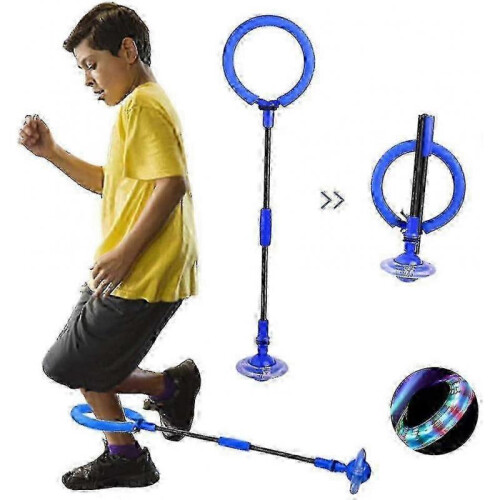 Skip It Ball, Foldable Skip It Ankle Skipit Toy with Backpack, Colorful Flash