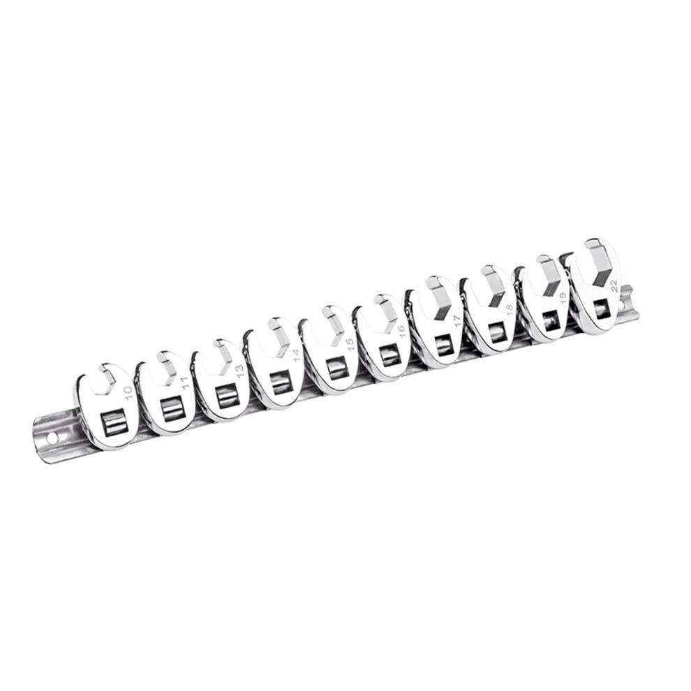 3/8' Drive Crowfoot Wrench Set 10 Sizes Alloy Multipurpose Repair Accessories Wrench 9365049515955