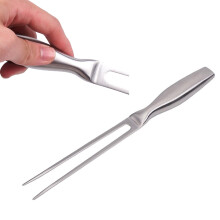 Fork made of stainless steel, ergonomic handle, durable, stainless steel, dishwasher, for grill, kitchen, turkey, roast and dinner parties