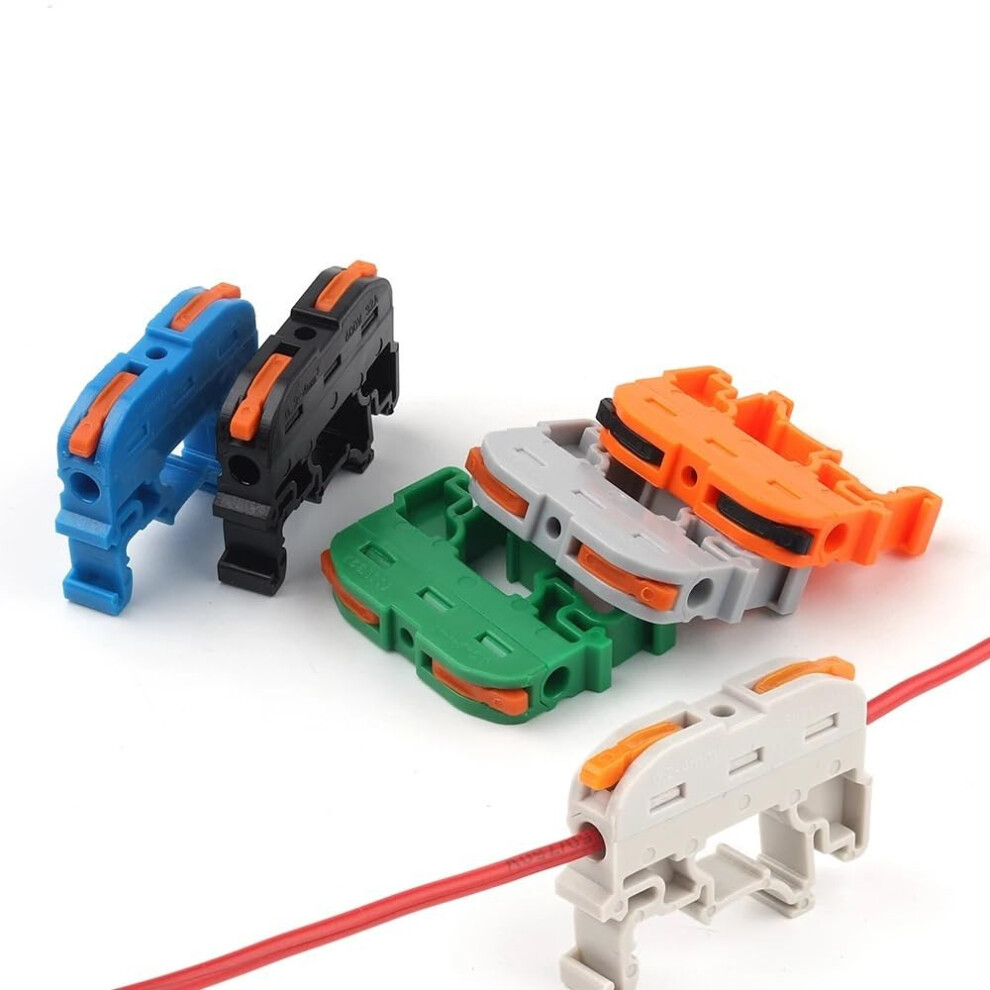 Quick Wire Connector 211 Din Rail Type Press Terminal Instead Of Compact Splicing Conductor Cable Terminal Block Spl(Pct211 G) Taglia Unica Pct211 G 9365049515368