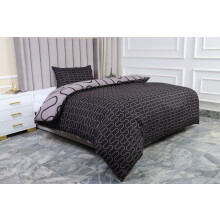 (Black, Single(135x200cm))Luxury 3 Piece Duvet Cover Set 400GSM Microfiber