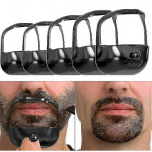 (Black)5 Sizes Goatee Shaving Template Beard Guide Shaper Beard Shaping & Styling Template For Men