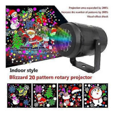 (UK plug) 16 Pattern Christmas Party Lights Snowflake Laser Projector Led Stage Light Rotating Xmas Pattern Outdoor Holiday Lighting Christmas Decor
