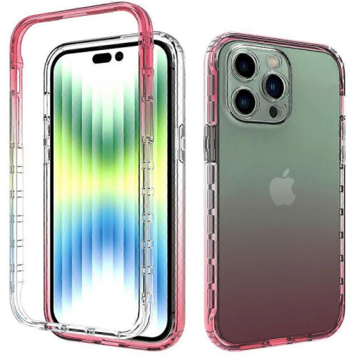 (iPhone 13 Pro Max)High-transparency gradient protective case for iPhone 16 Pro Max and Apple 13 Pro (2-in-1 shockproof case)