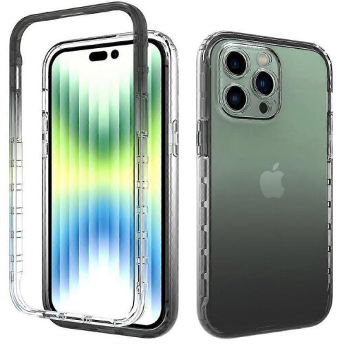 (iPhone 14 Pro)High-transparency gradient protective case for iPhone 16 Pro Max and Apple 13 Pro (2-in-1 shockproof case)