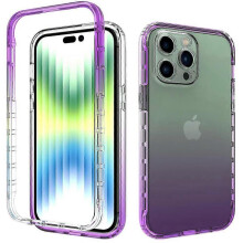 (iPhone 16)High-transparency gradient protective case for iPhone 16 Pro Max and Apple 13 Pro (2-in-1 shockproof case)