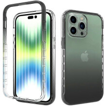 (iPhone XS Max)High-transparency gradient protective case for iPhone 16 Pro Max and Apple 13 Pro (2-in-1 shockproof case)