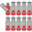 10 Pack Usb Flash Drives Usb 2.0 Thumb Drive Bulk Pack Swivel 1