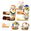 5 pieces owl chopstick holder ceramic 5