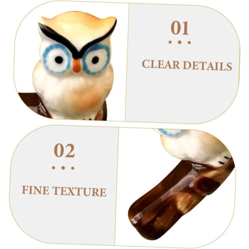 5 pieces owl chopstick holder ceramic 1