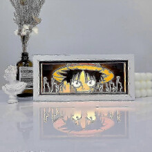 (A)One Piece Anime 3D Papercut Light Box Manga Shaodw Box Led Desk Night Lights
