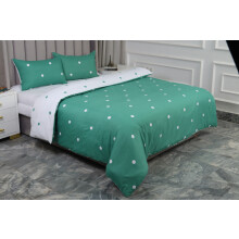 (Green, Single(135x200cm))Luxury 3 Piece Duvet Cover Set 400GSM Microfiber