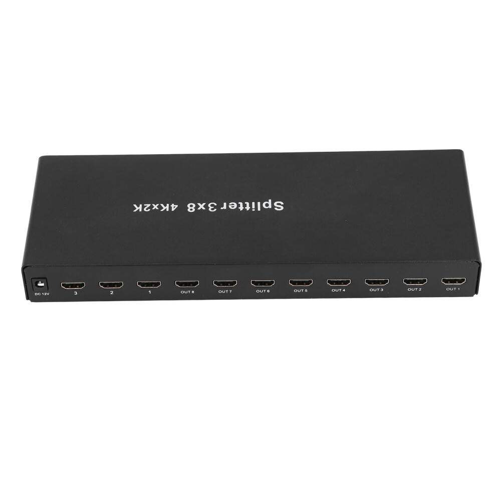 HDMI Switcher 3 In 8 Out 4K UHD Aluminum Remote Control